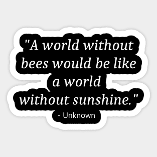 World Bee Day Sticker